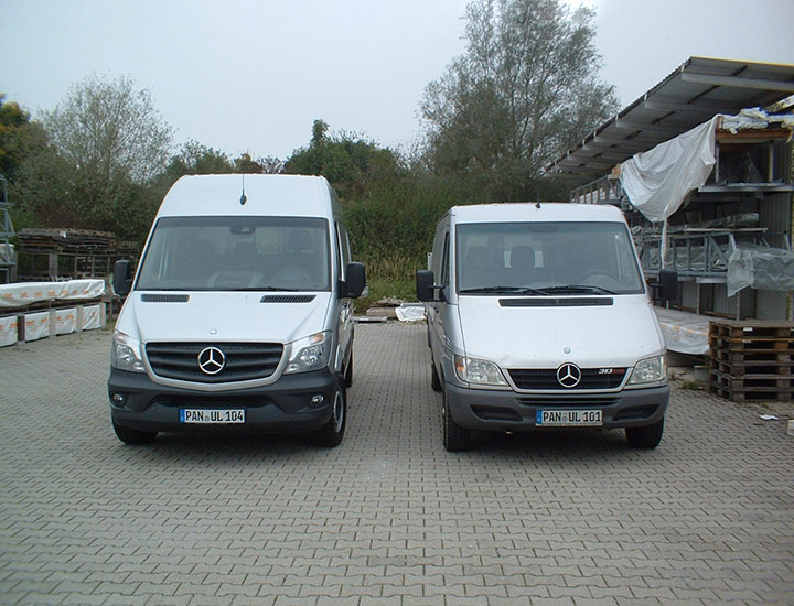 Fahrzeugflotte im Jahr 2004 für die zuverlässige Auslieferung von Kirchdorf